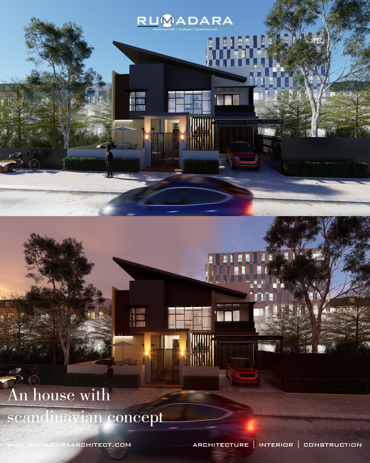 Rumah 2 lantai dengan konsep Scandinavian